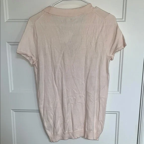 NWT J Crew Light Pink V-Neck Blouse with Tie Detail - Picture 9 of 9